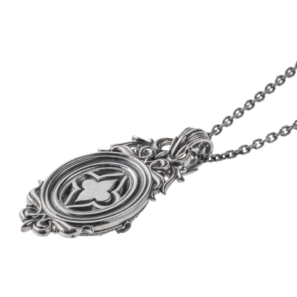 特別価格】黒薔薇ペンダント AKP0141 Black rose pendant シルバー