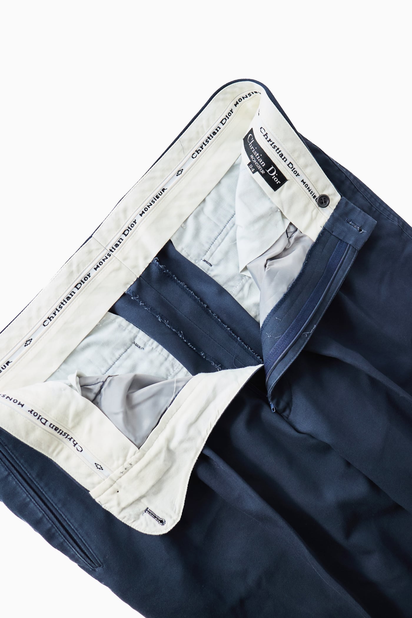 Christian Dior MONSIEUR NAVY 2-TUCK WIDE SLACKS | Reben｜デザイン