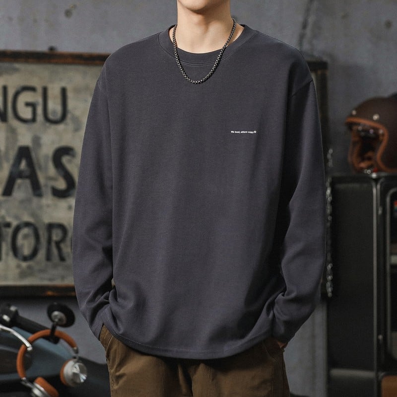 プリント入り長袖Tシャツ D0024