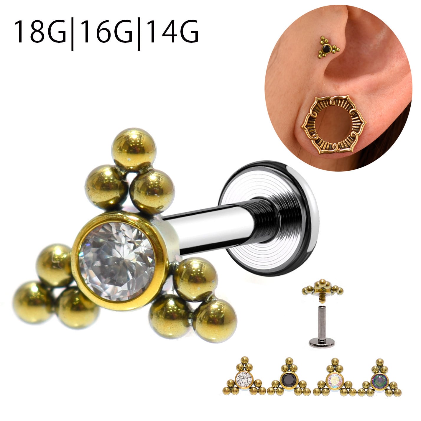 アナトメタル フラワーエンド チタン 16g 1個 アナトメタル フラワーエンド チタン 16g 1個 threaded-flowers-ends