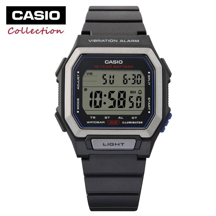カシオCASIO W-221H-1AJF　W-738H-1AJF　セット バイブレーション機能付き腕時計 オールドフェイス カシオ CASIO