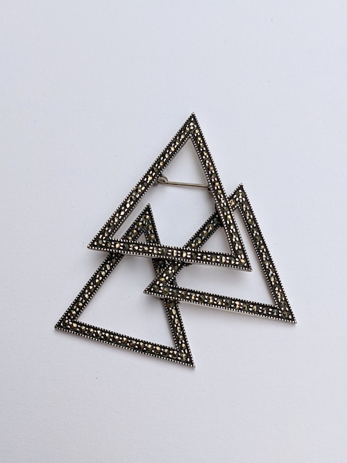 "TRIANGLE" sterling silver 925 broach vintage