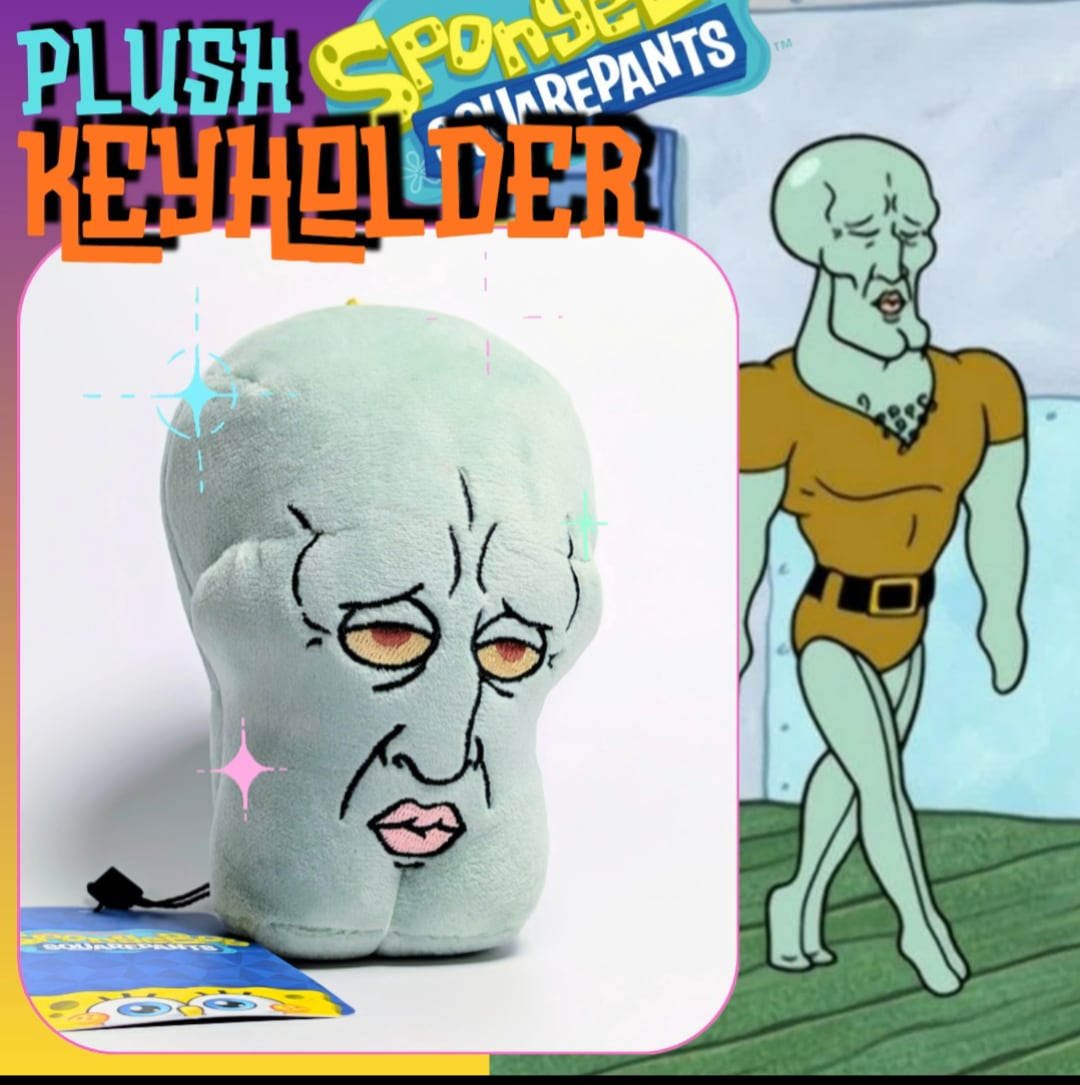 ♧【 SpongeBob SquarePants ( スポンジボブ )  】イカルド ハンサムver. / ぬいぐるみキーホルダー / プラッシュキーホルダー / マスコット 〚アメリカン雑貨 アメトイ〛