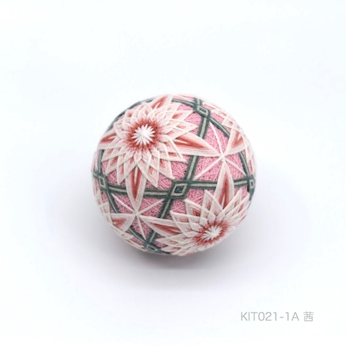 手まりキット「四角つなぎと変わり菊」（テキストあり）_KIT021-1