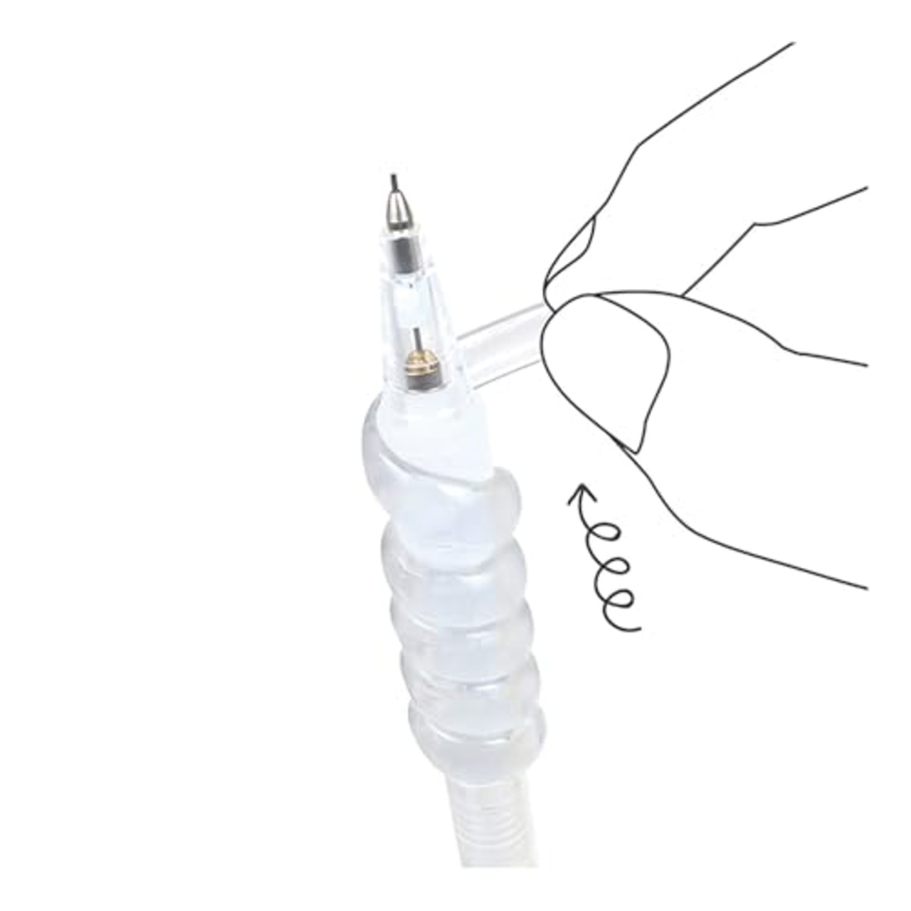 クツワ グリップ プニュスパイラル クリア RB033CL