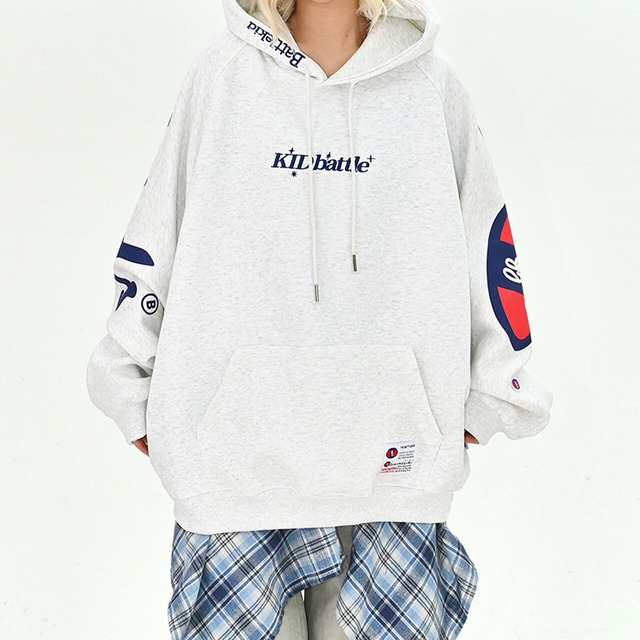 アームロゴスポーティーストリートパーカー 2col   R01728