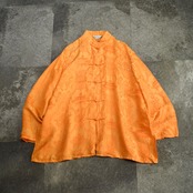 silk×rayon pattern china shirt