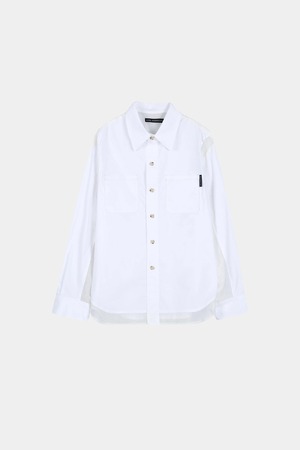 [ANDERSSON BELL] [EXCLUSIVE] APROL ORGANZA PANEL SHIRT atb1443m(WHITE) 正規品 韓国ブランド 韓国通販 韓国代行 韓国ファッション ANDERSSONBELL アンダーソンベル 日本 店舗