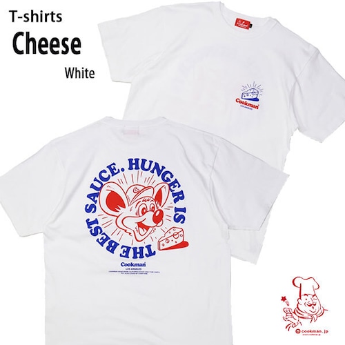 Cookman T-shirts Cheese White クックマン Tシャツ チーズ ホワイト UNISEX 男女兼用 アメリカ