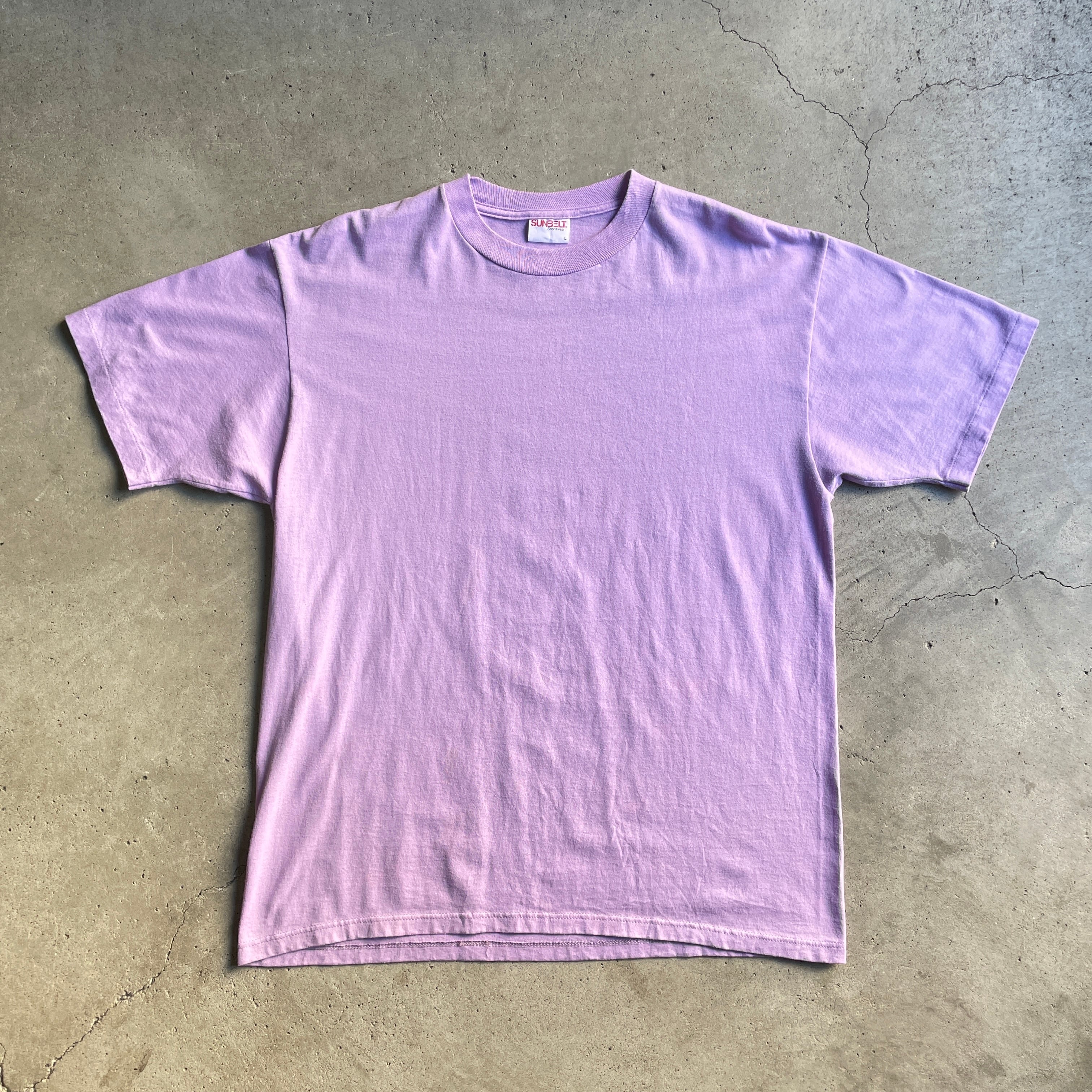 90年代 USA製 SUNBELT 袖シングルステッチ 無地 ブランクTシャツ
