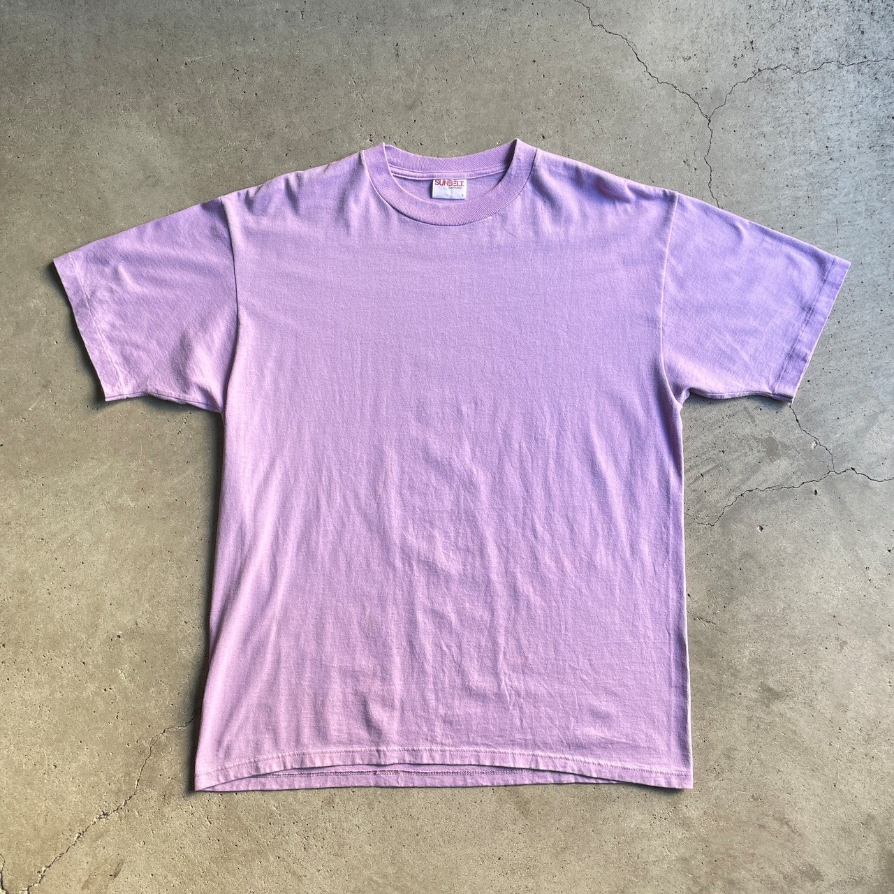 90年代 USA製 SUNBELT 袖シングルステッチ 無地 ブランクTシャツ 