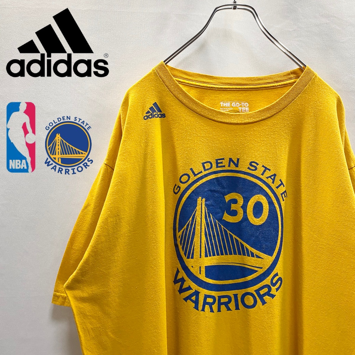 adidas × Golden State Warriors アディダス × ゴールデンステート ウォリアーズ #30 CURRY カリー Logo  T-Shirt | 古着屋 -LOW PRICE PARK-
