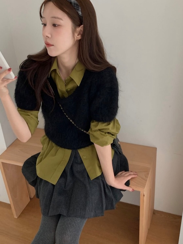 (予約) miel / Tring alpaca knit 4color