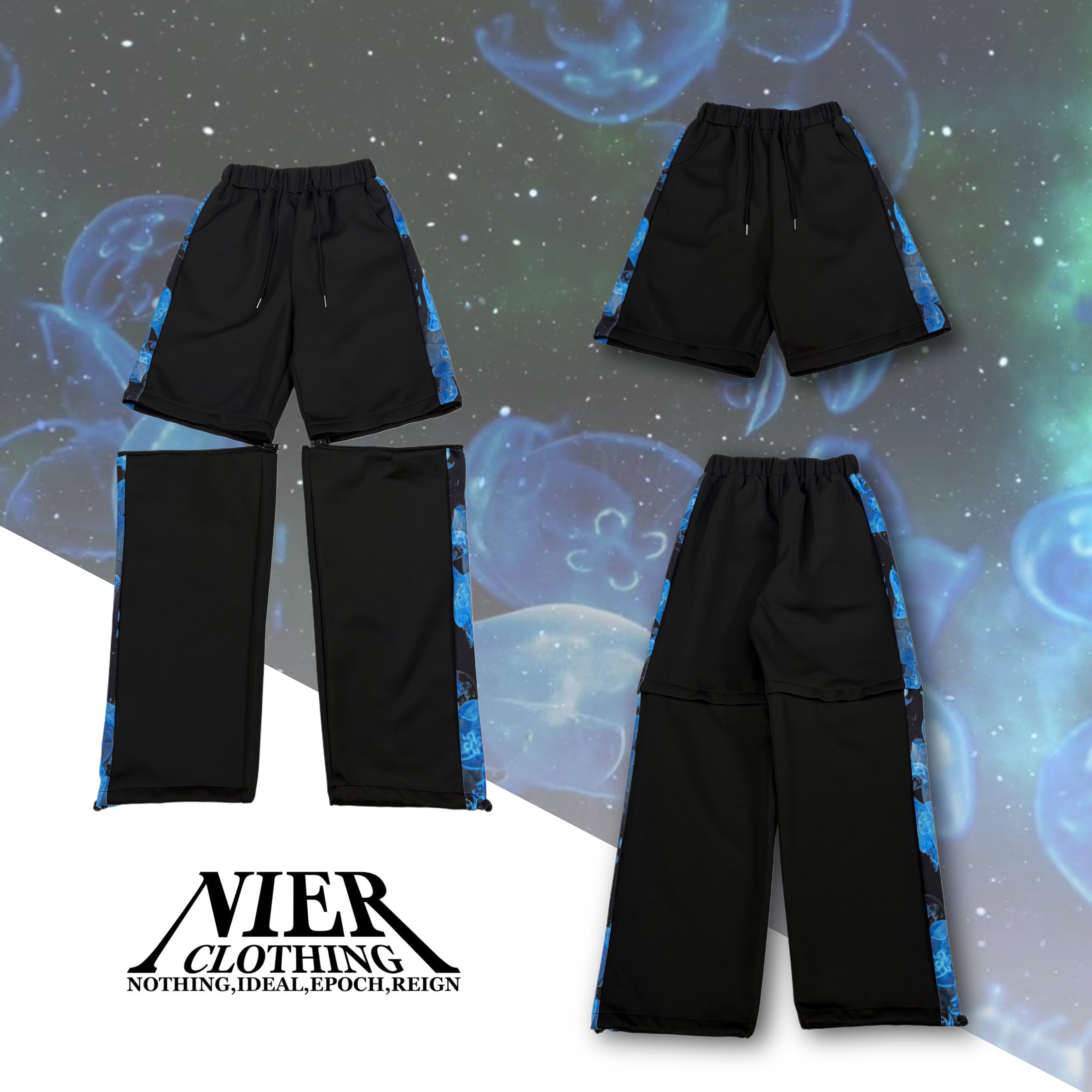 海月】2WAY GIMMICK UNISEX WIDE PANTS | NIER CLOTHING