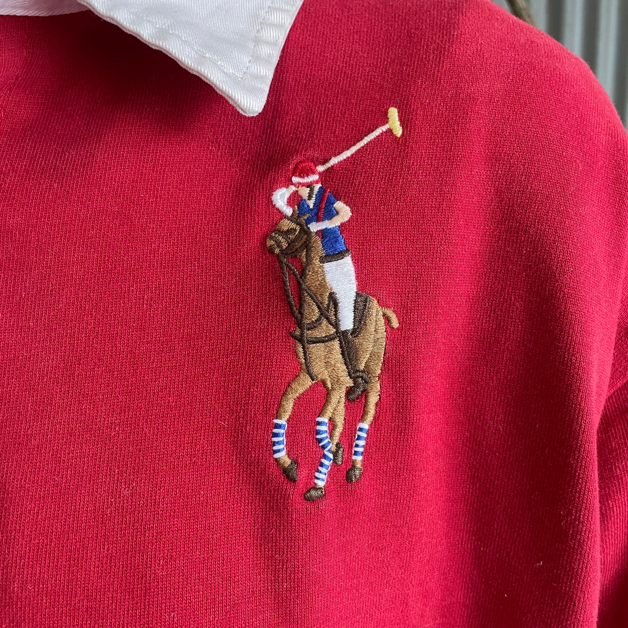 POLO トレーナー　L  ビッグポニー　カーキ