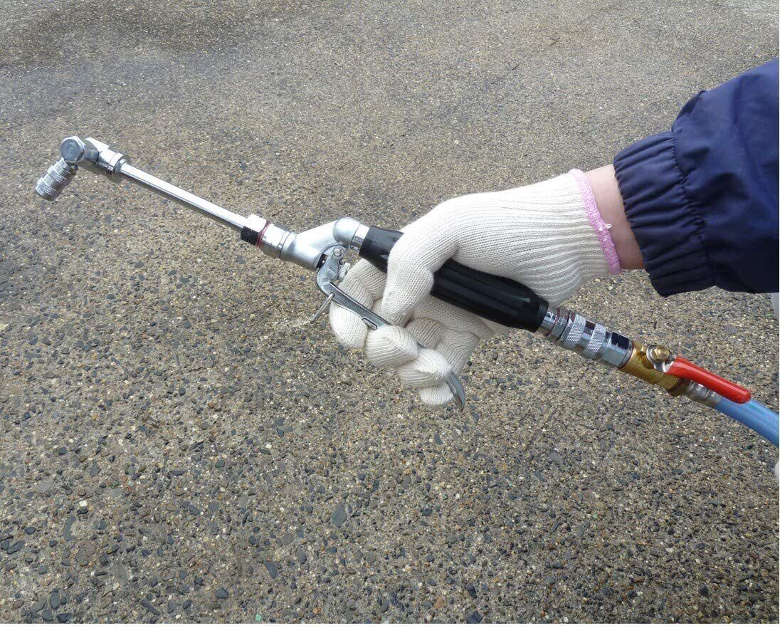 エアコン洗浄ノズルガン 360度回転式 円すい形噴霧フリーノズル (噴霧