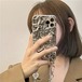 【送料無料】 スマホケース  iPhoneケース l 個性的 シェル チェーン付き モダン モード シック  韓国ファッション