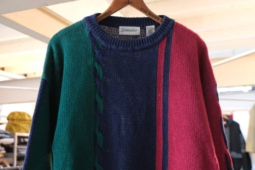 90's ST JOHN'S BAY multi-color ramie × cotton Sweater | GARYO