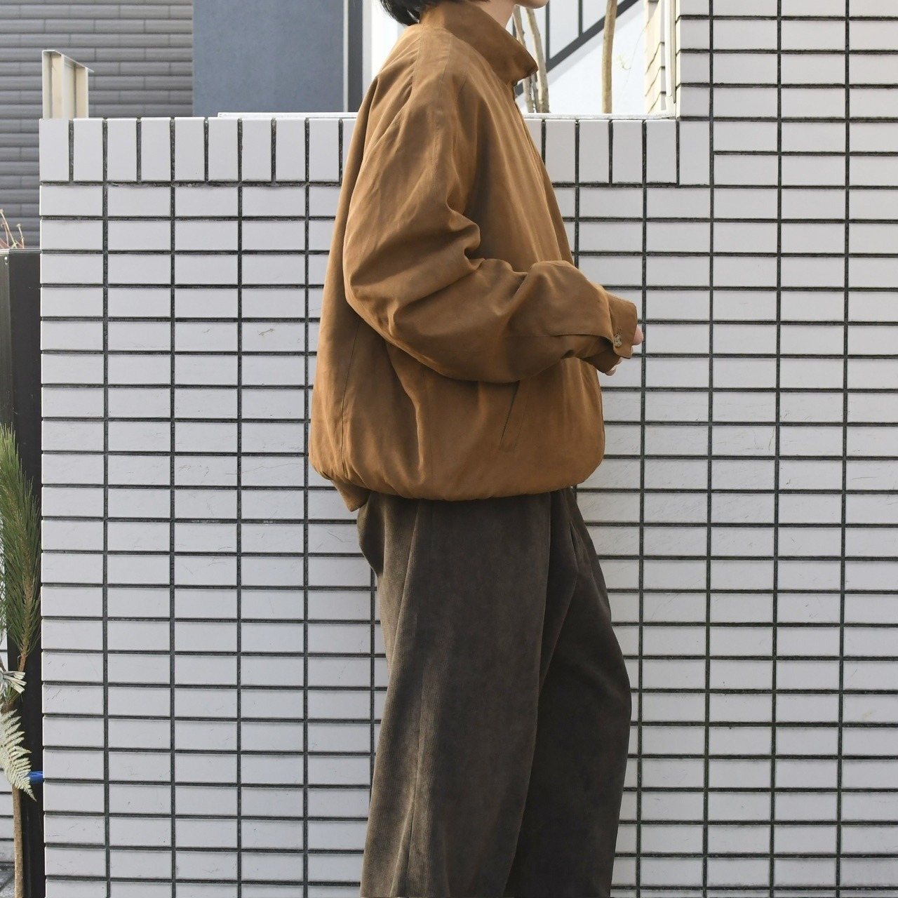 JOS.A.BANK wool liner fake suede blouson