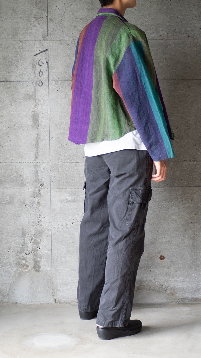 "SKORPI" 1980s Multi stripe jacket