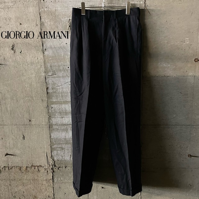 〖Giorgio Armani〗made in Italy cashmereblend wool slacks pants/ジョルジオ・アルマーニ イタリア製 カシミア混 ウール スラックス パンツ/lsize/#1127