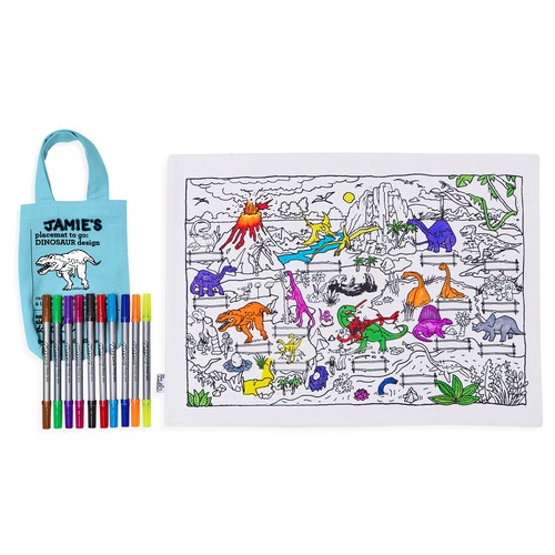 （ランチョンマット）Dinosaur placemat 'to go'_DINPTG