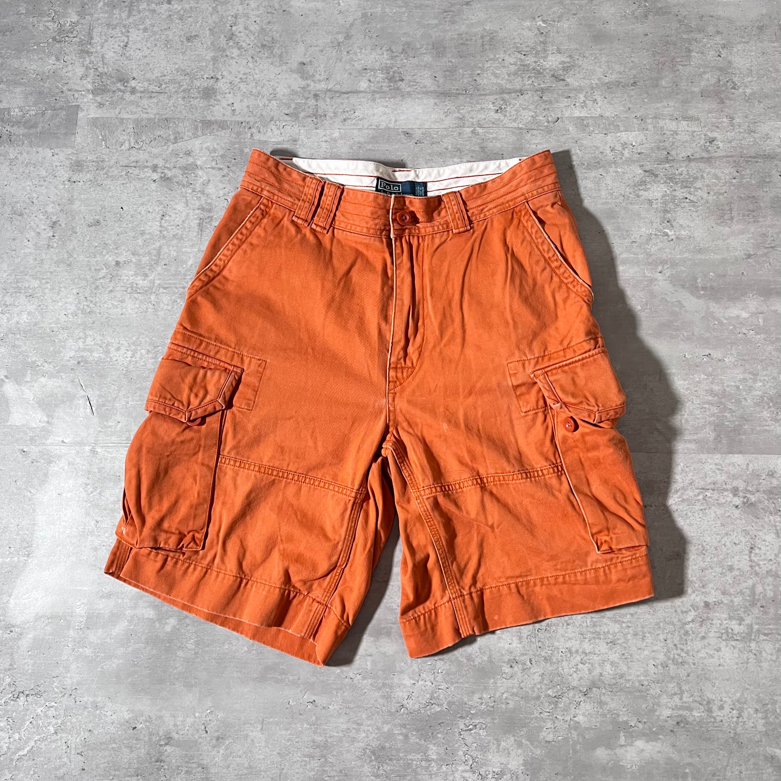 90s “polo by ralph lauren” salmon pink cargo shorts ポロバイラル ...