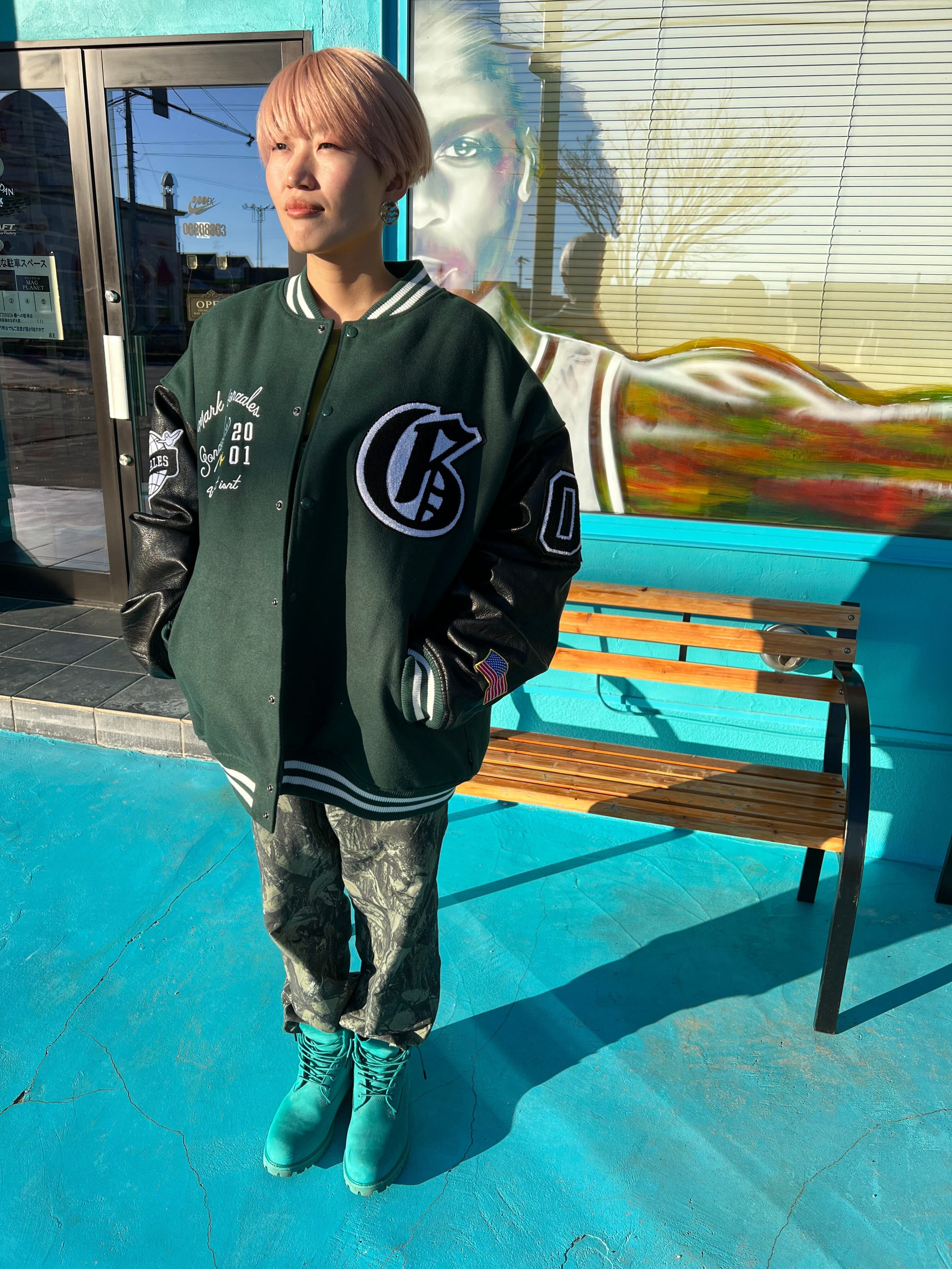 MARK GONZALES マークゴンザレス スタジャン GONZ LOGO STADIUM JACKET 