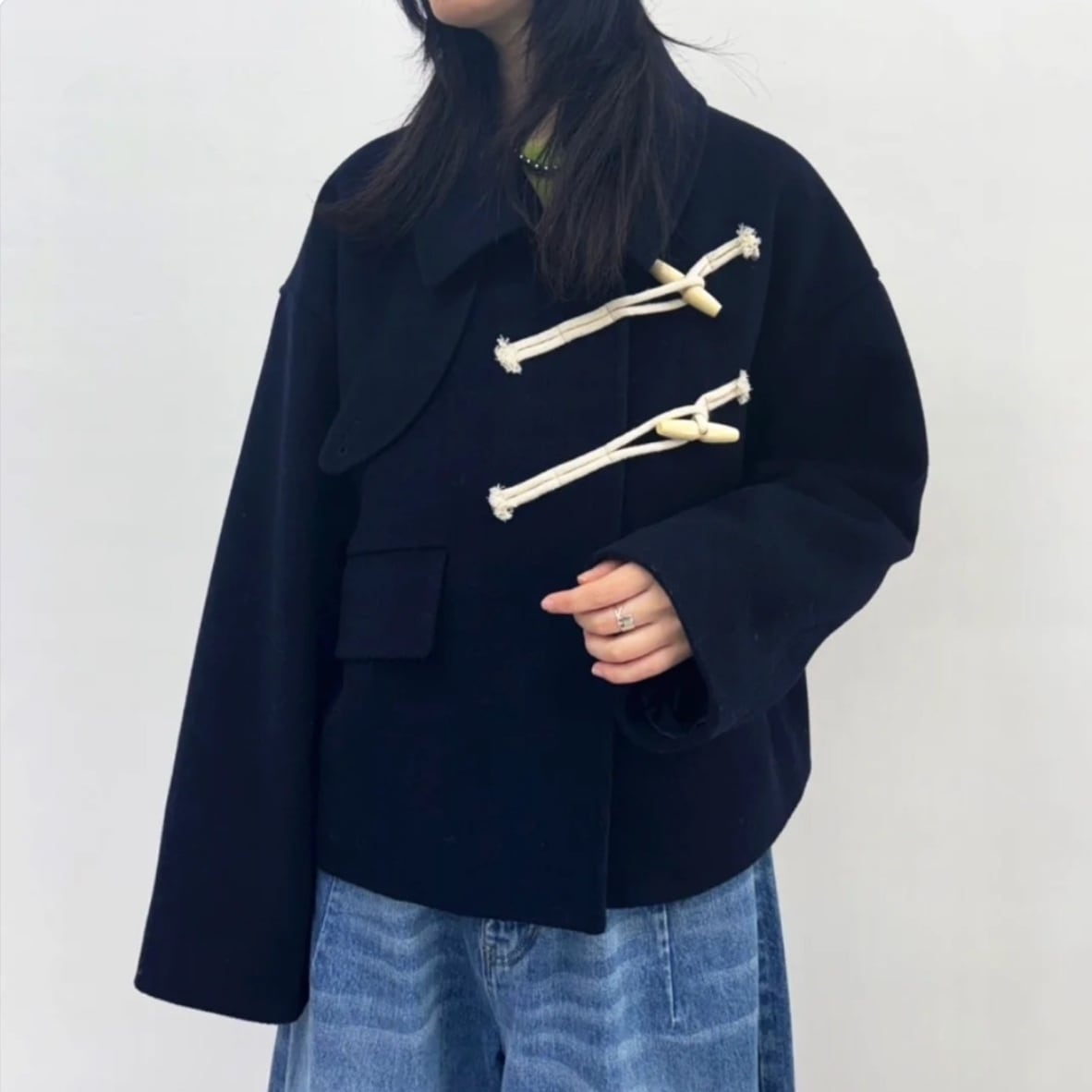 CYNICAL(シニカル)】SUPER100's Lambwool blend トグルショートコート