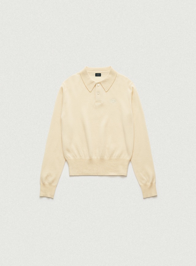 [The Barnnet] Cashmere Wimblyn Knit Polo Shirt_Butter 正規品 韓国ブランド 韓国通販 韓国代行 韓国ファッション ザ バーネット ザバーネット 日本 店舗