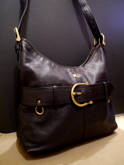 レア★BURBERRY PRORSUM バーバリー プローサム レザー バッグ黒
