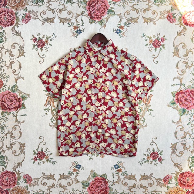 flower retro color shirt