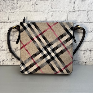 BURBERRY バーバリーウール ノバチェック  ショルダーバッグ ベージュ A-10540