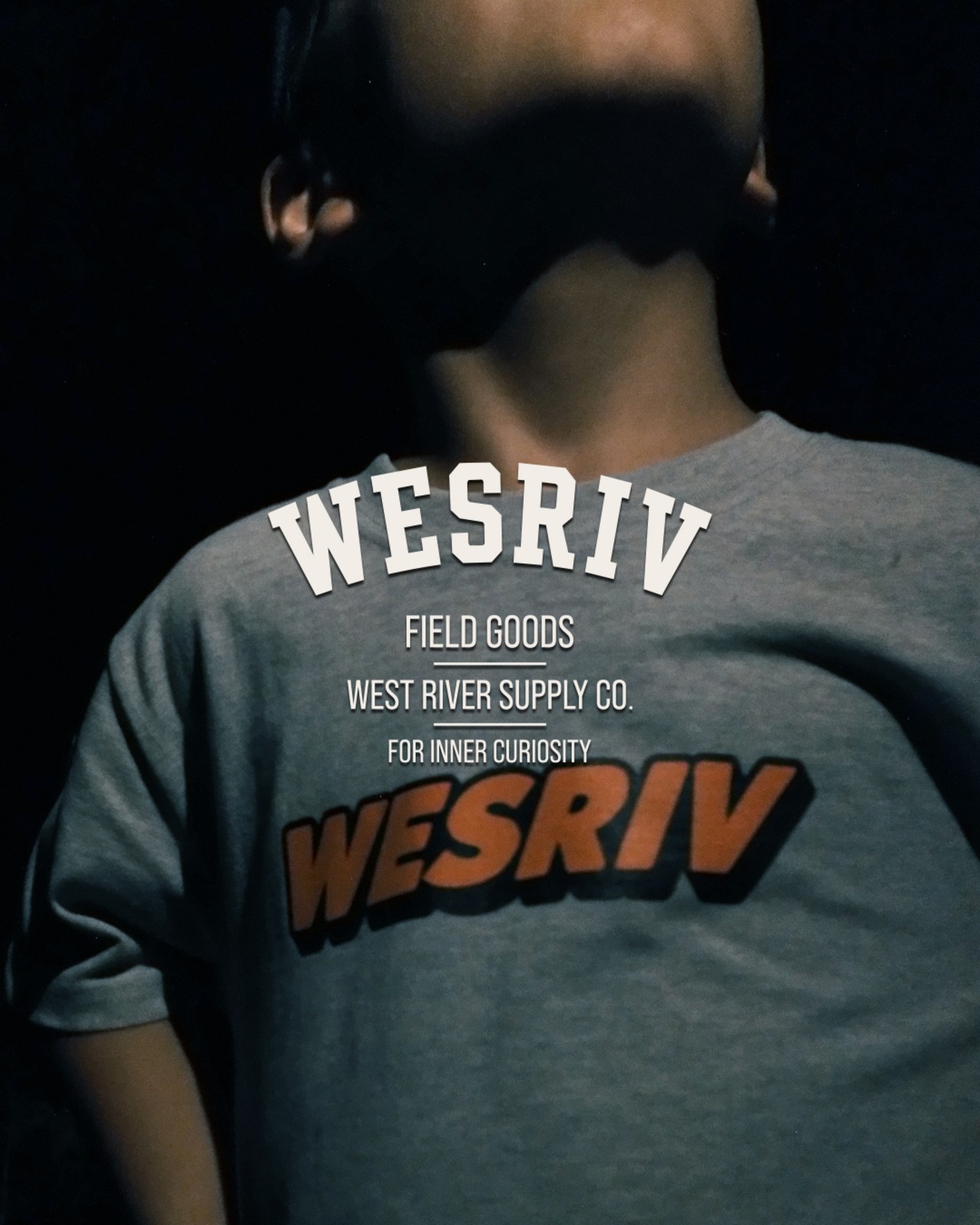 WESRIV CITY LOGO TEE / HEATHER GRAY — KIDS