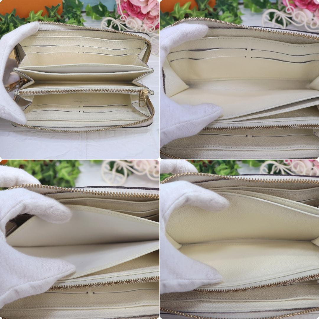 LOUIS VUITTON 長財布 ジッピーウォレット 白 ラウンドジップ