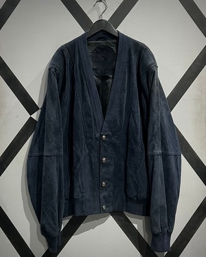 【X VINTAGE】80's "AMGE" Vintage Suede Leather Cardigan Jacket