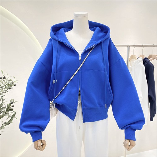 初回送料無料　秋のゆったりパーカー　カーディガン　フード付きおしゃれコート　人気商品