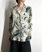 95SS ISSEY MIYAKE PERMANENTE Band-Collar Cotton Shirt