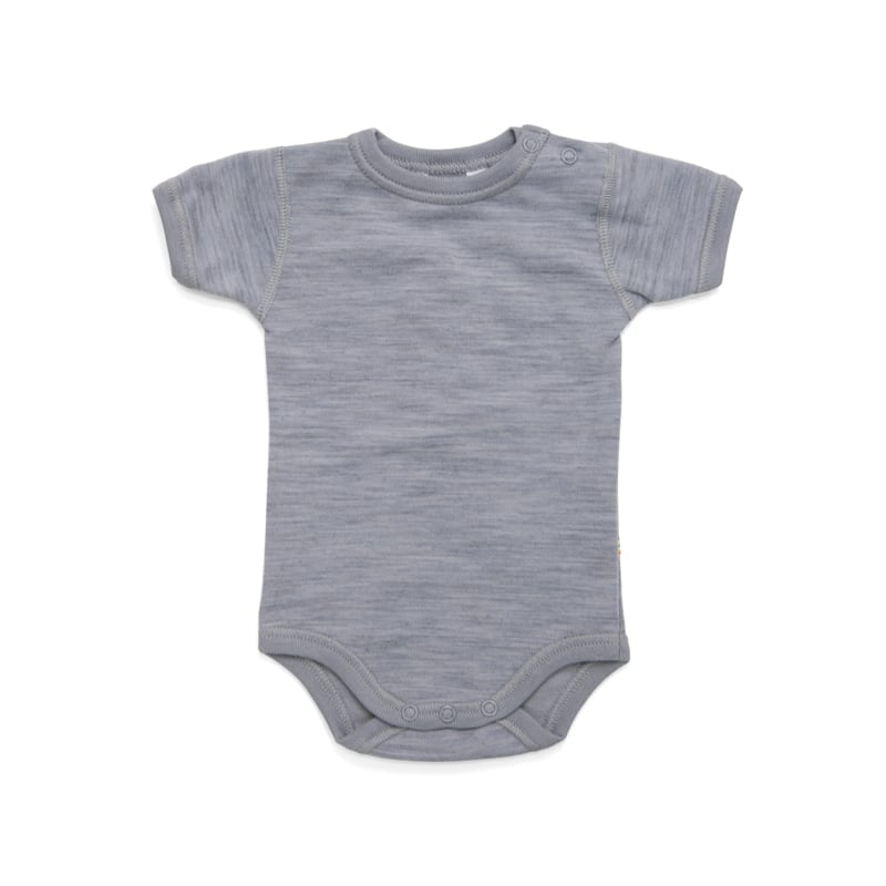Body with short sleeves ウール & コットン/Gray