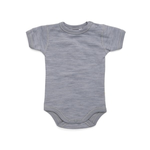 Body with short sleeves ウール & コットン/Gray