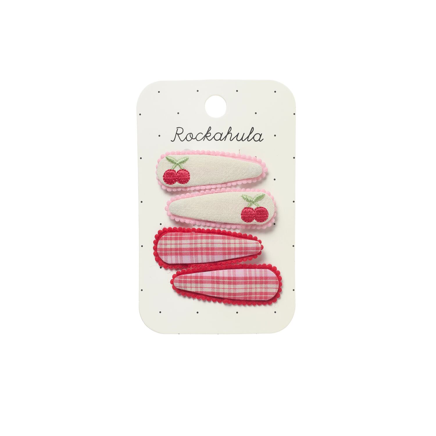 H2664R:Cherry Dreams Fabric Clip set-RED