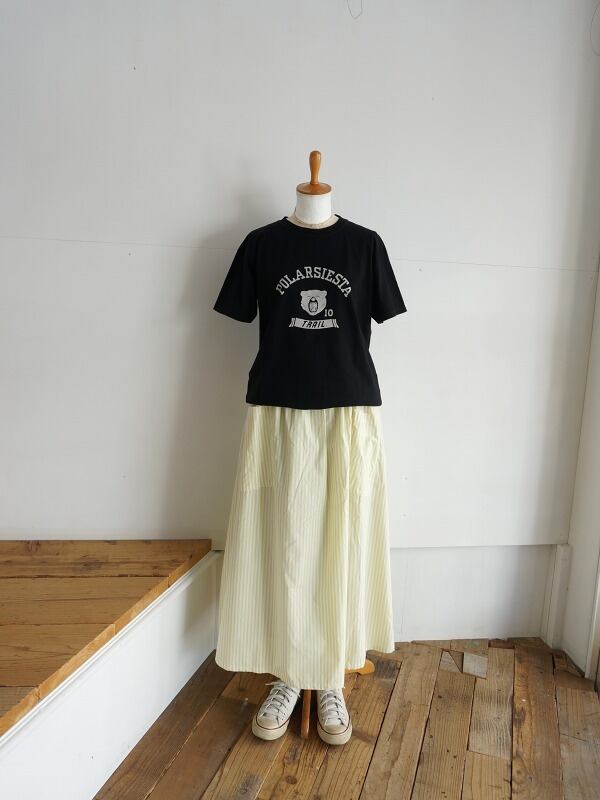 NATURAL LAUNDRY ライトタイプライター ギャザーポケットスカート