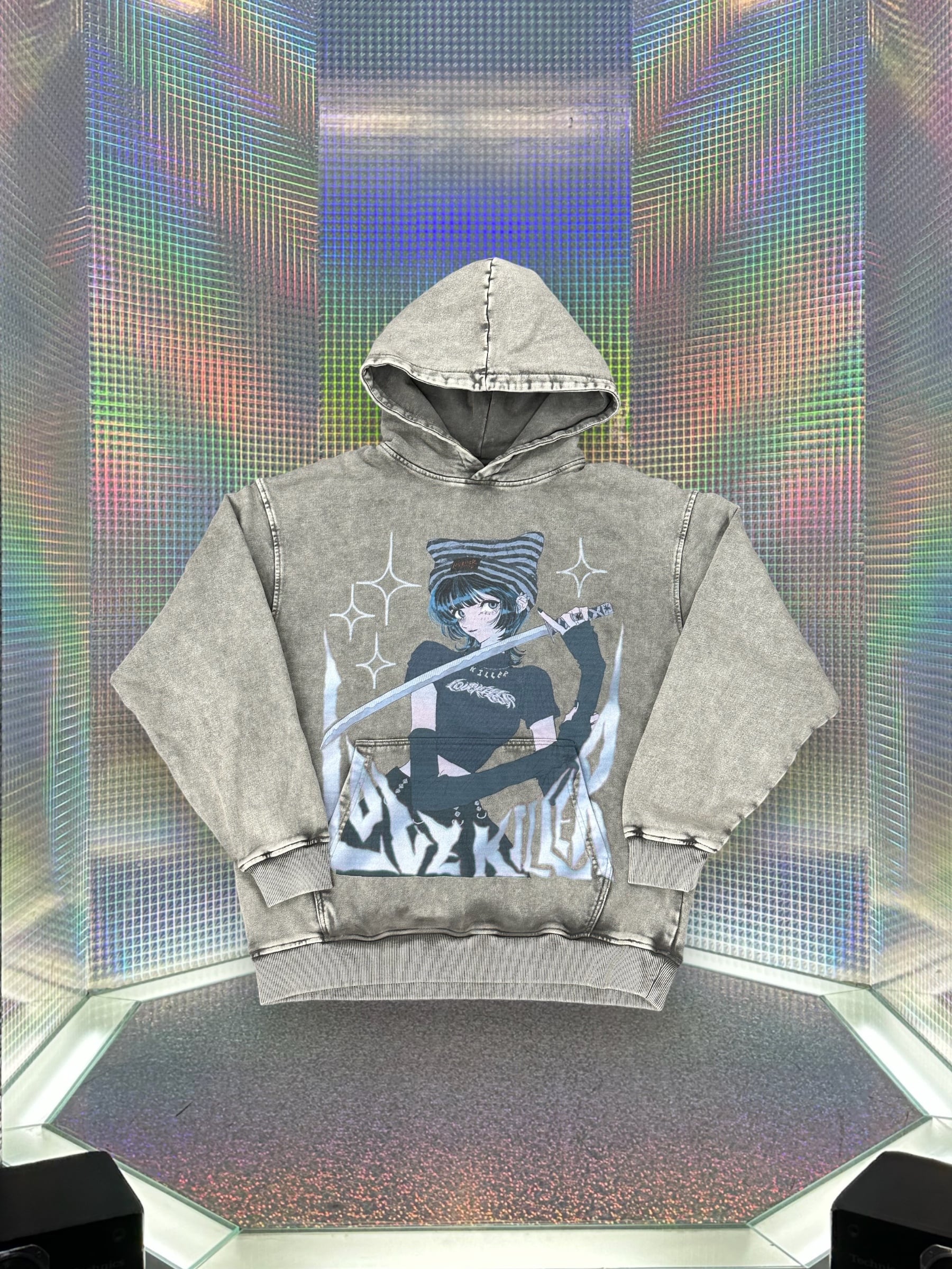 【LOVE KILLER 】Killer cat Graffiti Logo hoodie