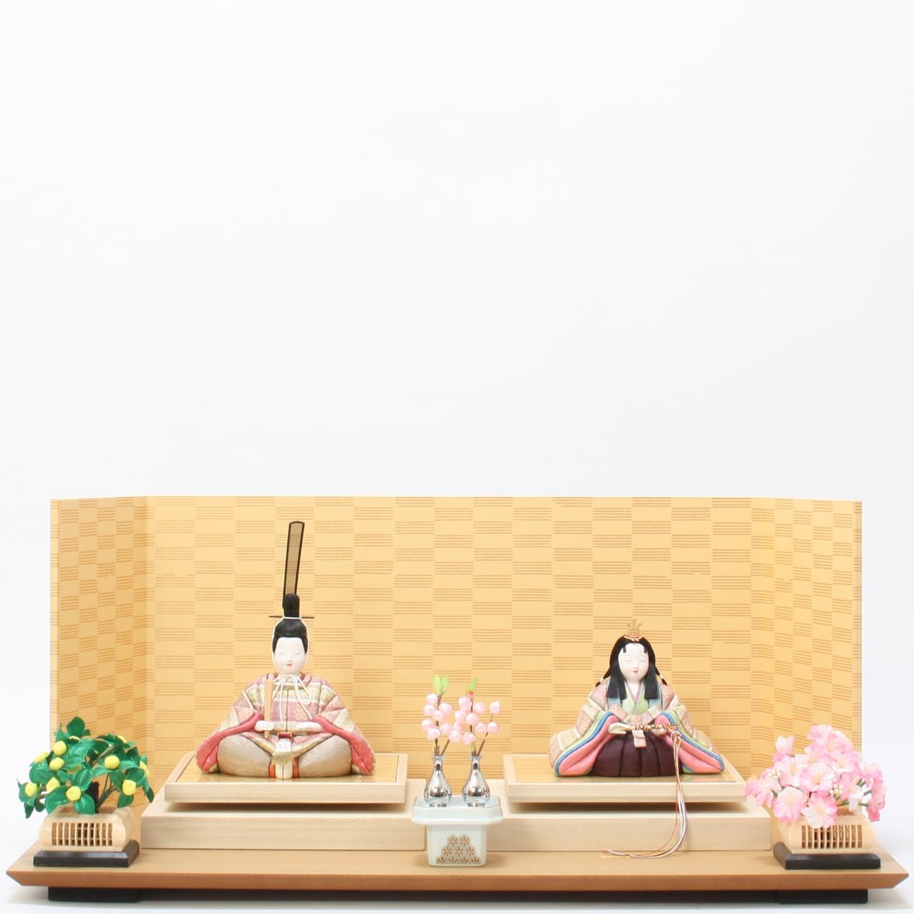 ひな人形レンタル|親王飾り|高級金襴|初節句|1か月レンタル|特典付き|福岡|人形の松屋|《商品名》木目込親王飾り ゴブラン織〔商品コード〕31000-2396-4