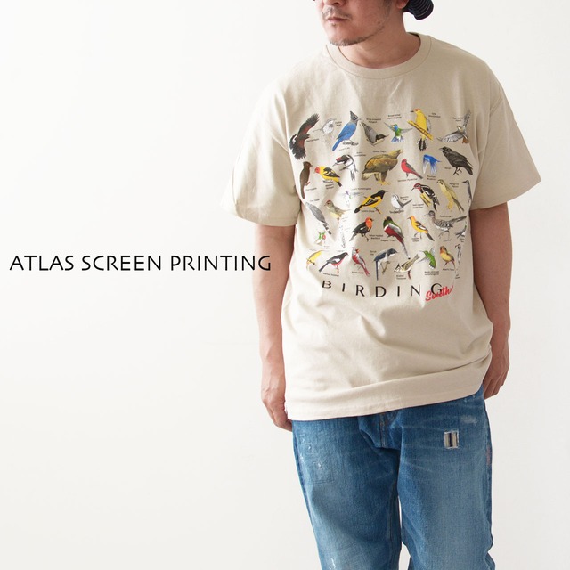 ATLAS SCREEN PRINTING [アトラススクリーンプリンティング] BIRDING TEE [WC725T] バーディングティー・プリントTシャツ・半袖・柄Ｔシャツ・MEN'S/LADY'S [2024SS]