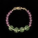 Green & purple flower bracelet