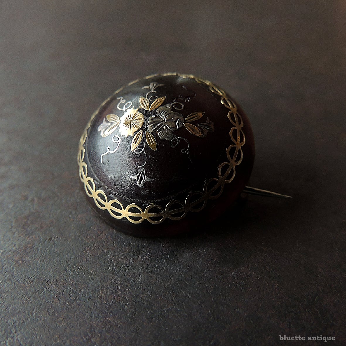 アンティークジュエリー ピクウェ ブローチ 【薔薇・すみれ