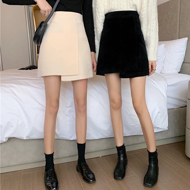 スプリングハイウェスト薄手Aラインスカート 春物 萌量不足69653007271