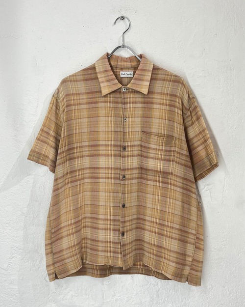 90s~ Paul Smith Gauze Cotton S/S Plaid Shirt