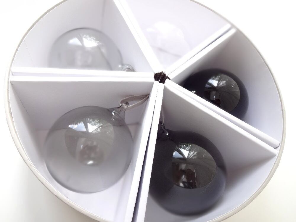 iittala / イッタラ Ornament Glass ball 5set GRAY オーナメント